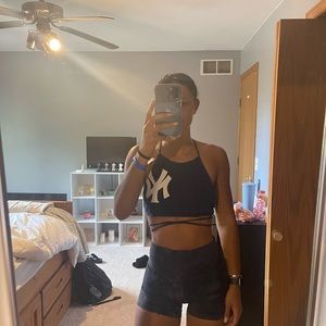 NY Yankees crop top